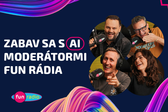 Fun rádio prináša AI moderátorov Sajfu, Ajku a Juniora s Marcelom